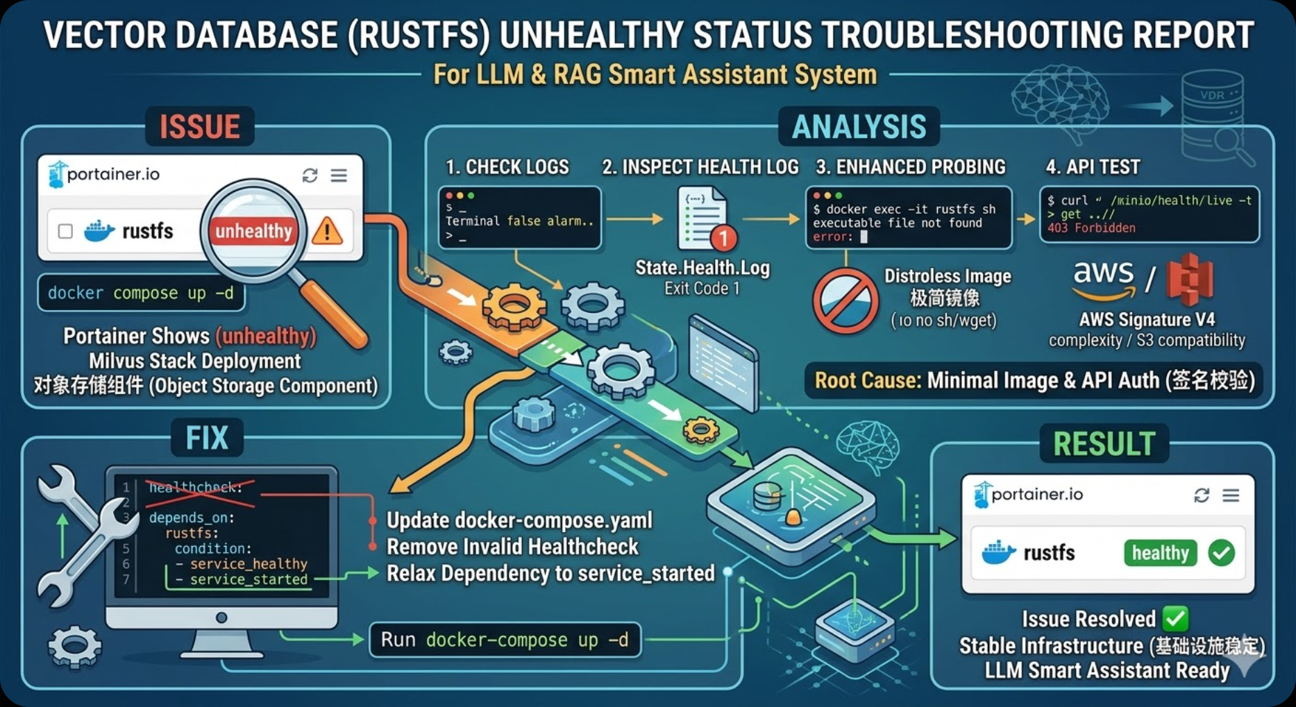 RustFS 容器健康检查问题排查文档